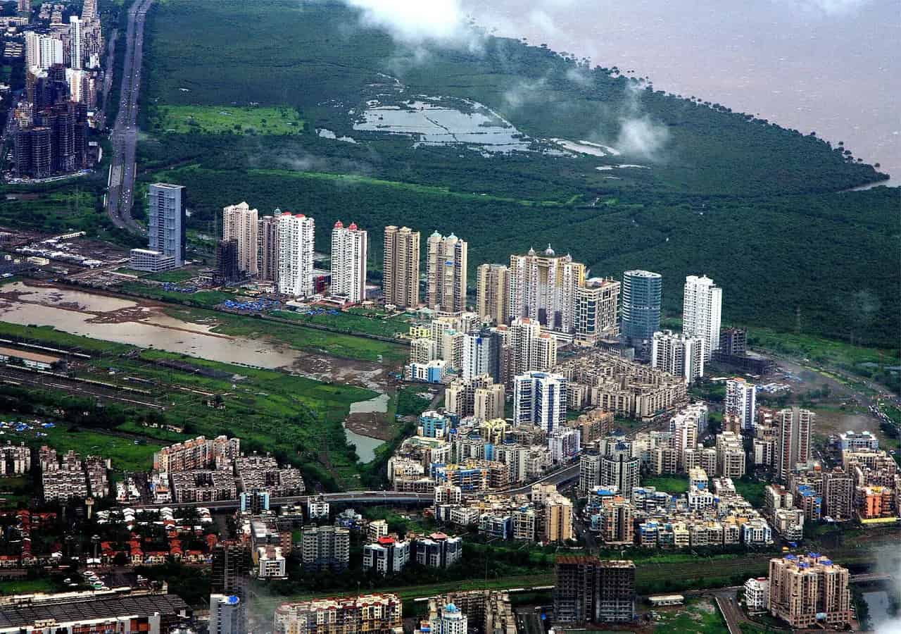 Urban skyline and greenery in Navi Mumbai. Location context only; this is not a portrait of Maitreyi Nigwekar.