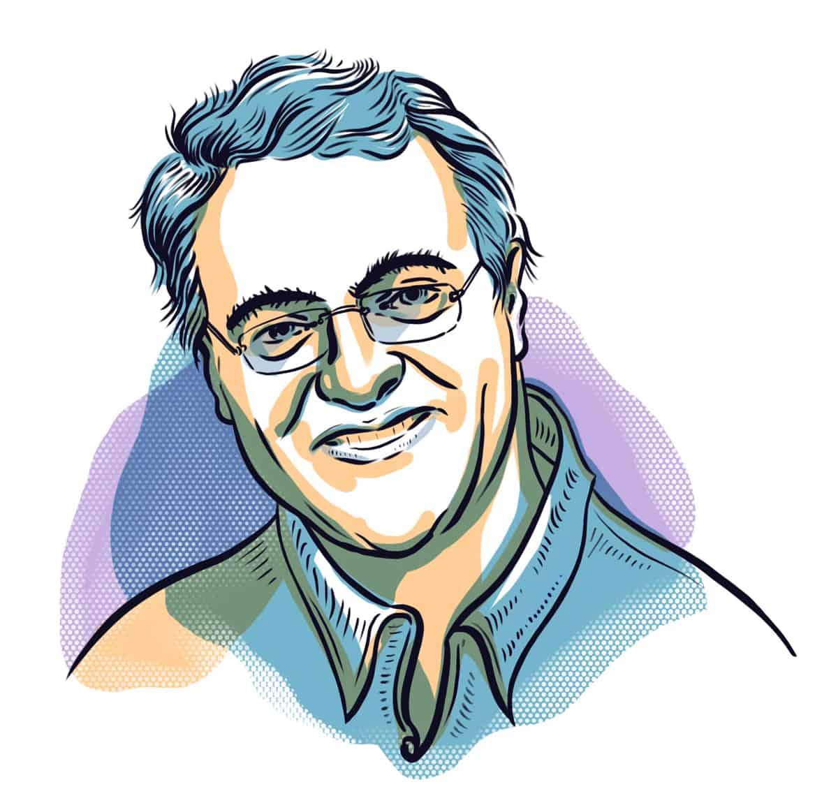 Illustrated portrait of Marco Antonio Karam